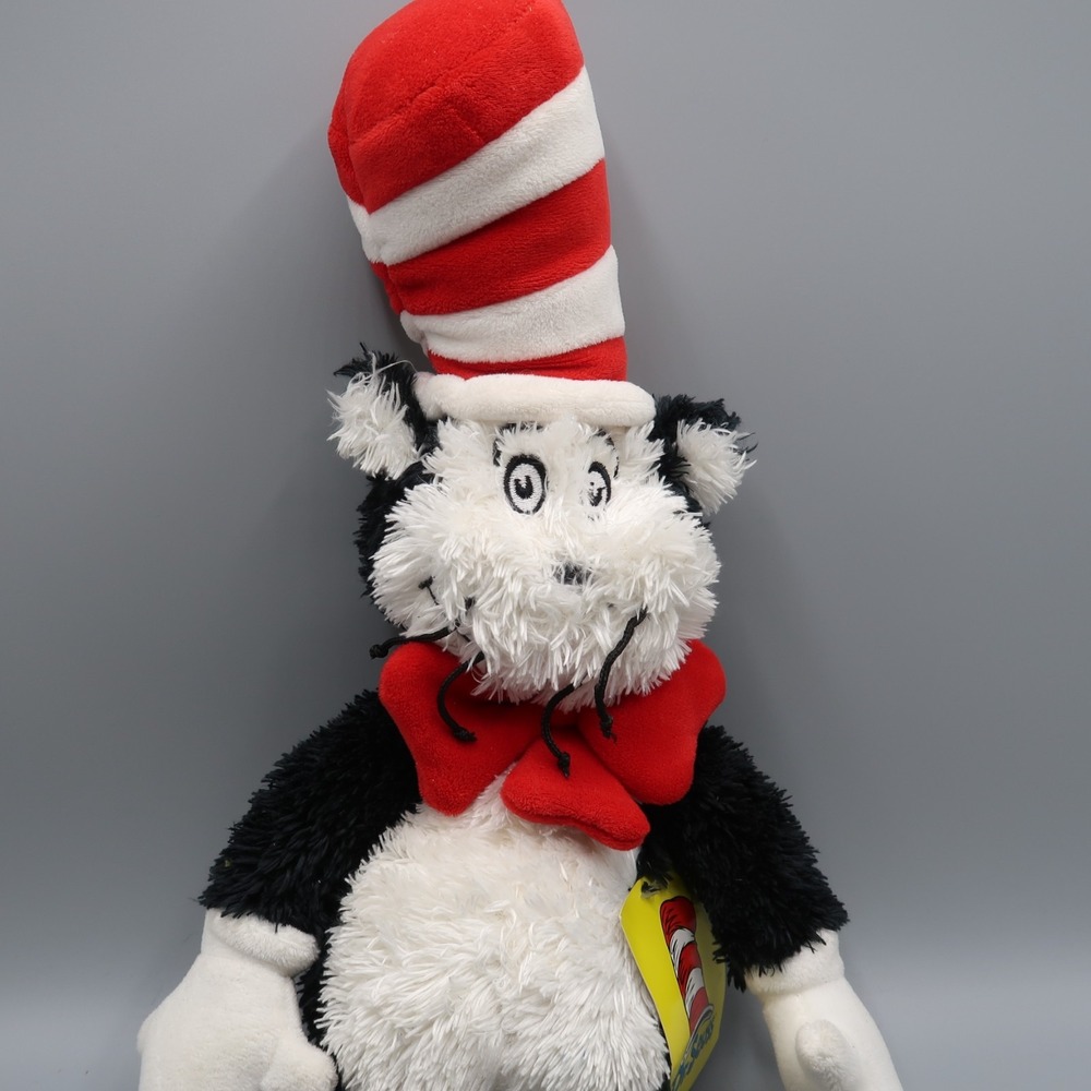 Manhattan Toy Co Dr. Seuss Cat in the Hat Plush 2016 Fluffy 20" Stuffed Animal‎